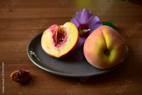 fresh ripe peaches