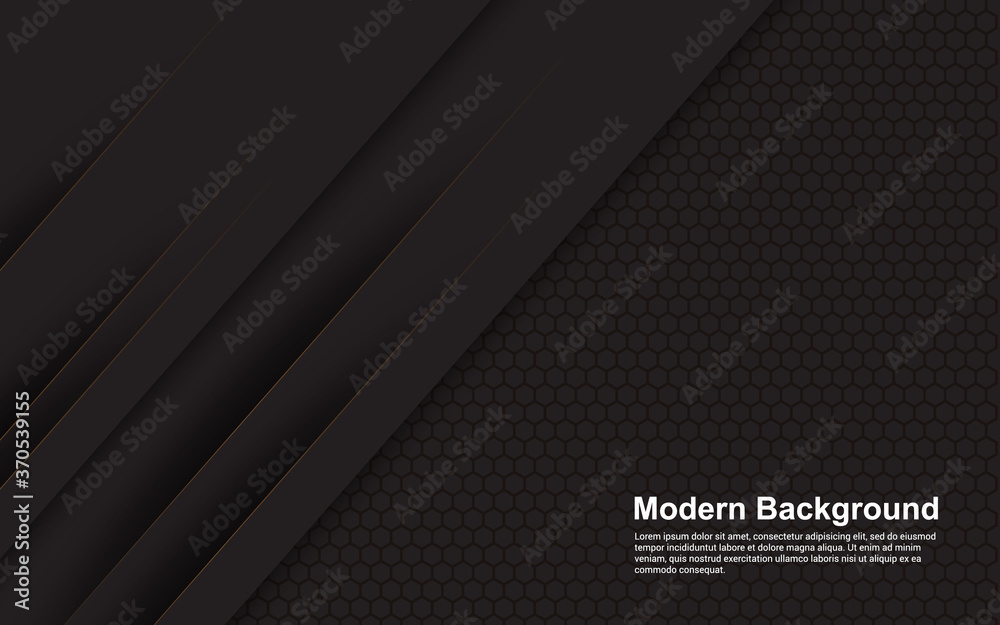 Obraz premium Illustration vector graphic of abstract background black with brown line modern