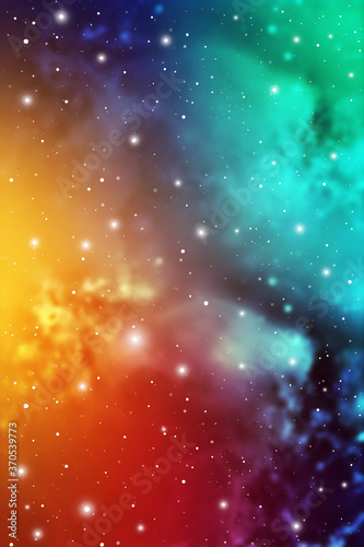 Astrology Mystic Galaxy Background. Outer Space. Vector Digital Illustration of Universe.