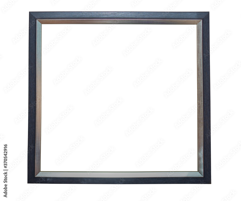 Narrow dark blue square frame with bronze border for text, picture, photo, image, text, isolated on a white background Narrow dark blue square frame with bronze border for text, picture, photo, image, text, isolated on a white background