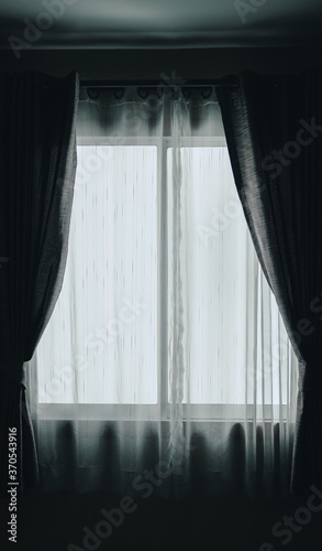 white see through sheer window curtain. transparent fabric