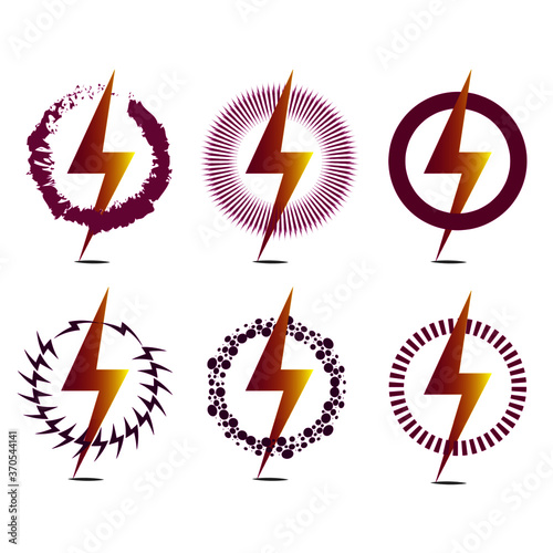 Flash circle design purple set