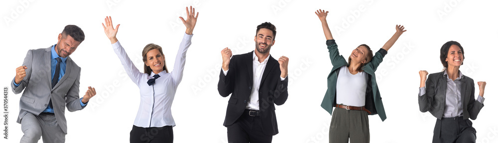 Successful excited business people Successful excited business people