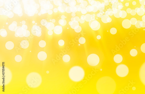 Light airy abstract background with flying white balloons in yellow - orange tones. Backing for slides, text in booklets or on the website.