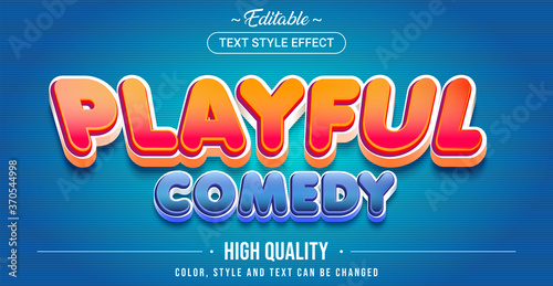 Editable text style effect - Playful theme style.