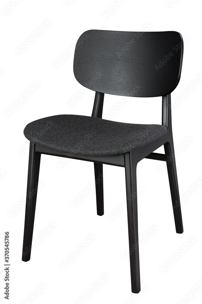 Classic black chair with black textile seat Classic black chair with black textile seat