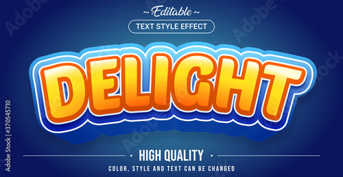 Editable text style effect - Delight theme style.