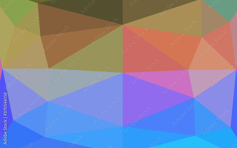 Fototapeta premium Light Multicolor, Rainbow vector shining triangular pattern.