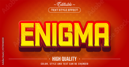 Editable text style effect - Enigma theme style.