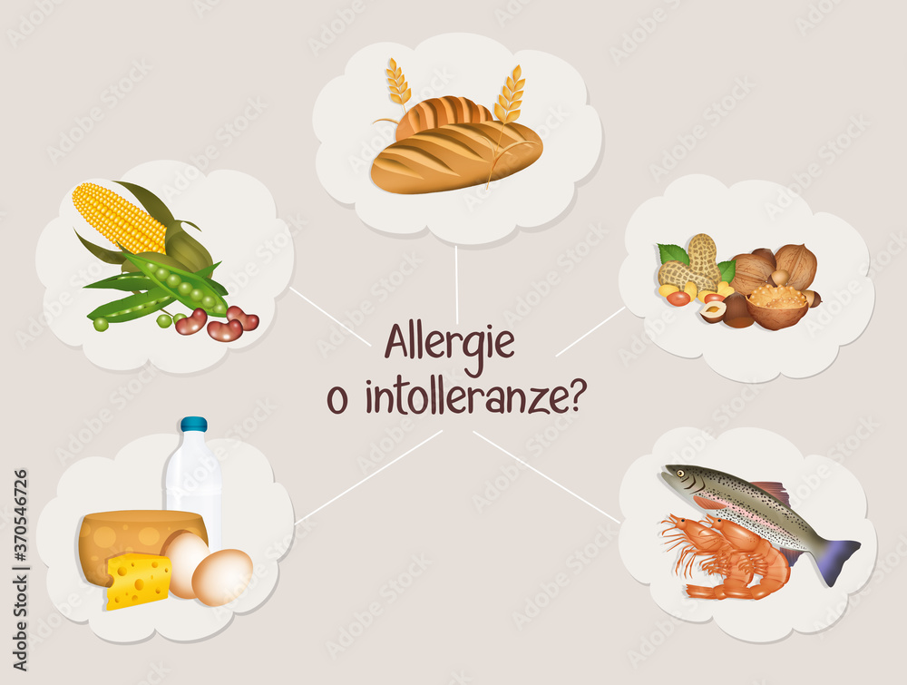 illustration of food intolerance illustration of food intolerance