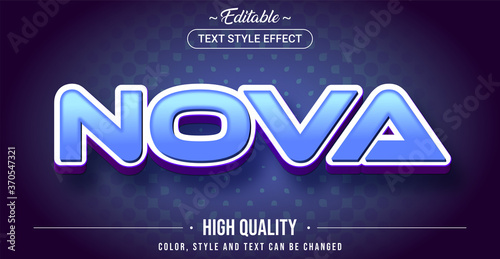 Editable text style effect - Nova theme style.