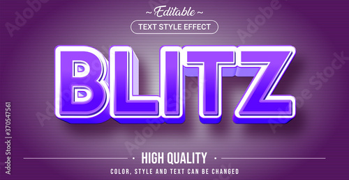 Editable text style effect - Blitz theme style.