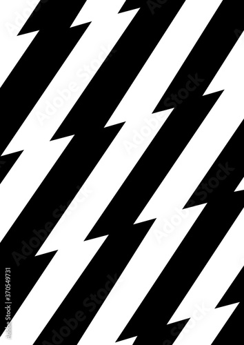 Black and white seamless lighting pattern vector 