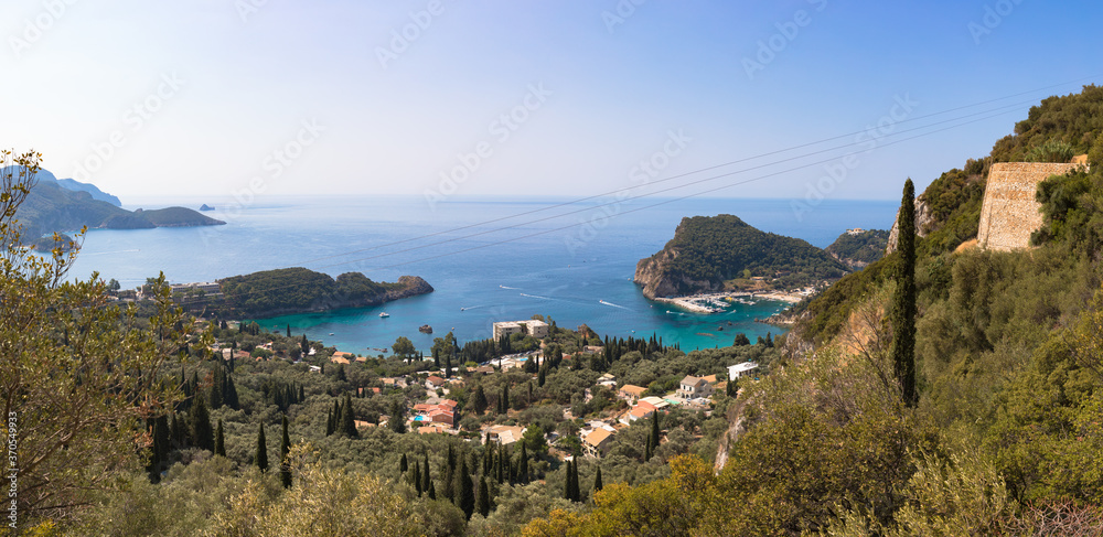 View of the Corfu coastline, Greece