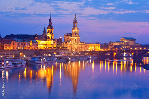 Wunderschöner Abend in Dresden, Deutschland