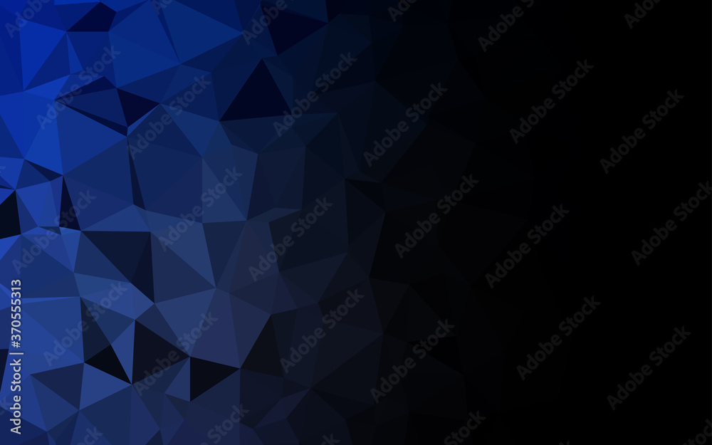 Dark BLUE vector polygonal background. Dark BLUE vector polygonal background.
