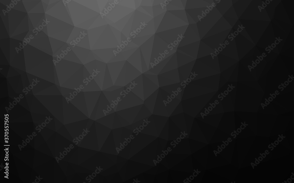 Dark Silver, Gray vector low poly cover.
