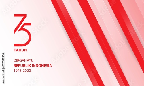 Fototapeta Naklejka Na Ścianę i Meble -  Indonesian Independence Day Background Template.