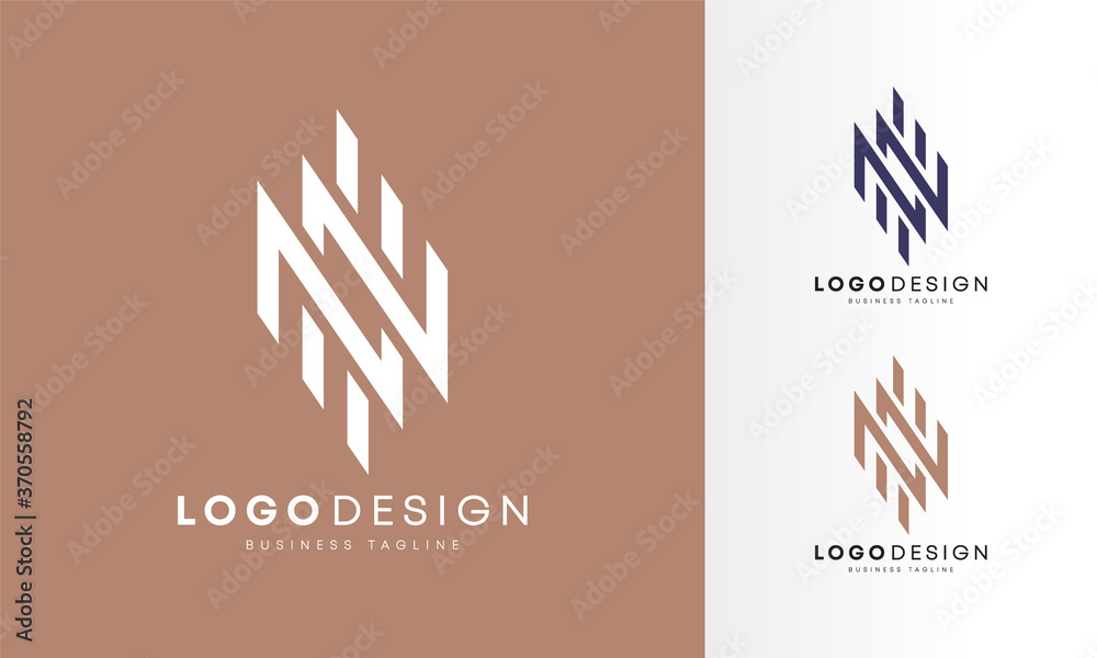 Minimalist Flat initial N Letter Logo design vector template for your company business