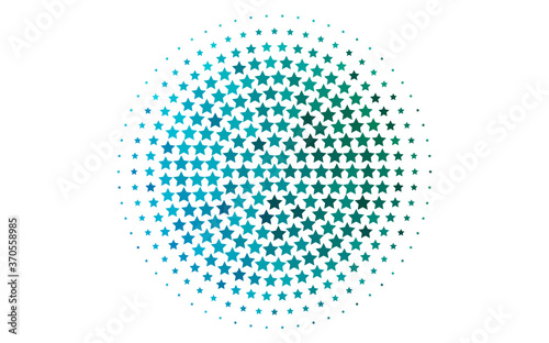 Light Blue  Green vector template with sky stars.