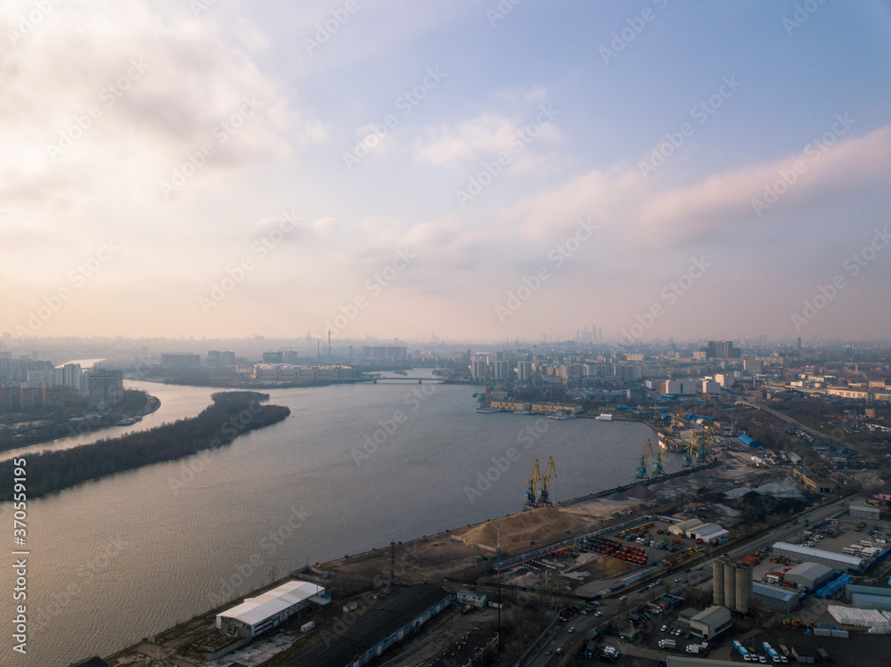 panorama of the city of moscow