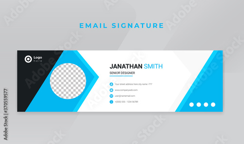 Email signature template design personal social media cover