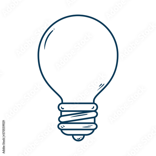 light bulb, energy and idea symbol, line style icon vector illustration design