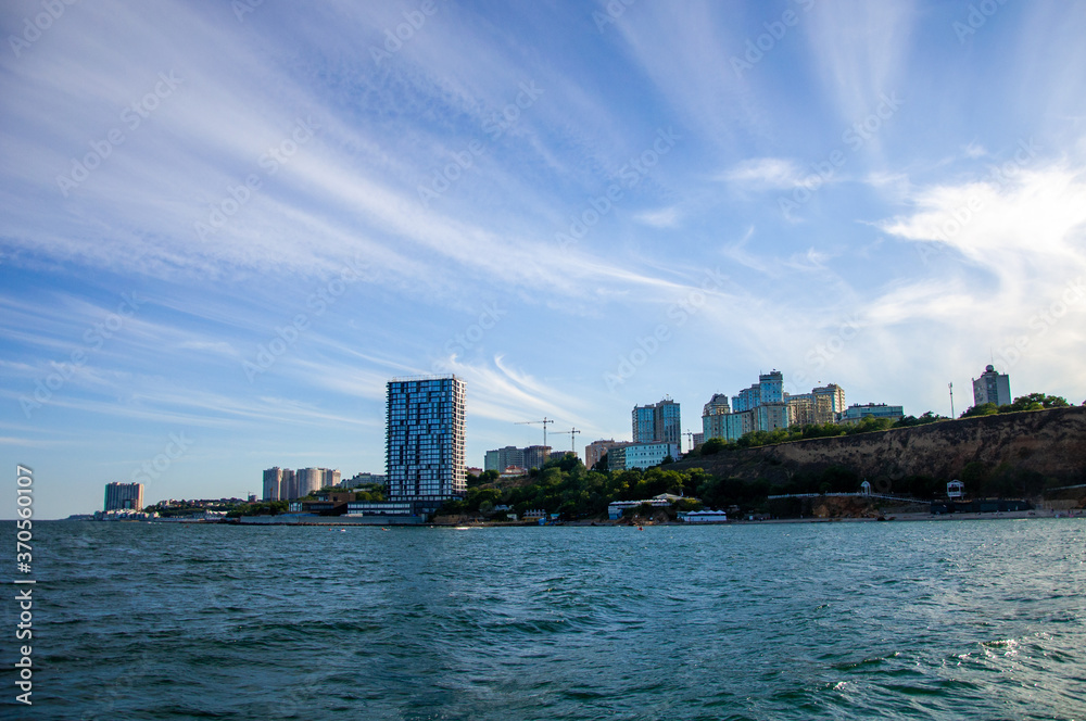 Sea. View of the city of Odessa. Beautiful landscape Sea. View of the city of Odessa. Beautiful landscape