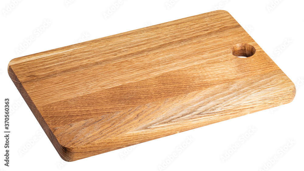 wooden cutting board isolated on white background