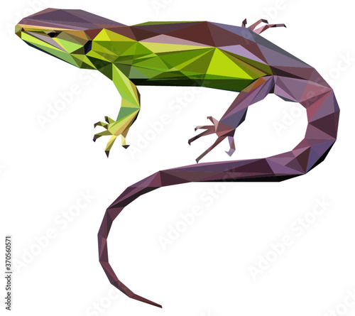 Lowpoly Sand Lizard Vector Illustration