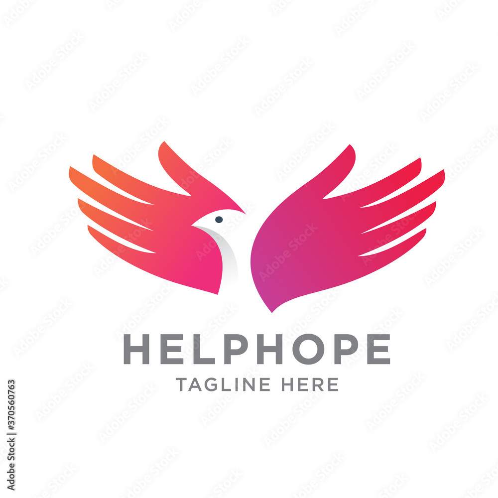 Fototapeta premium Help Hope Illustration Logo Design