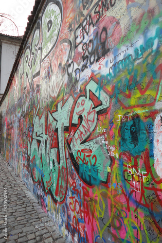 John Lennon Wall. Prague. Czech republic. Street art. © andrewgiba