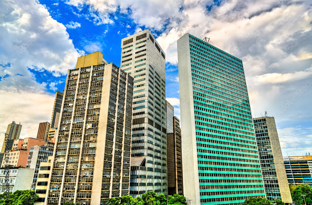 Architecture of downtown Rio de Janeiro - Brazil