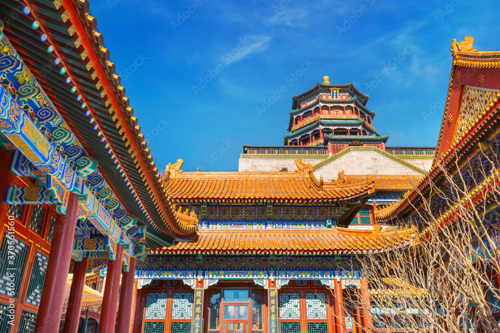 Hall of Dispelling Clouds (Paiyundian) at the Summer Palace in Beijing, China Hall of Dispelling Clouds (Paiyundian) at the Summer Palace in Beijing, China