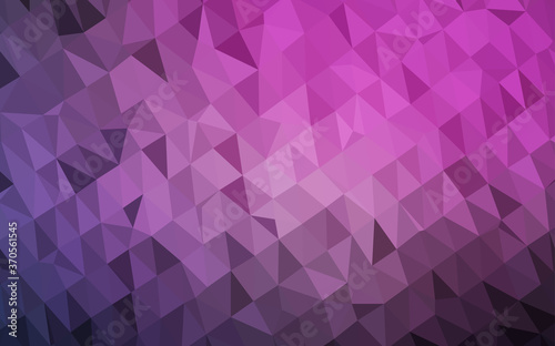 Dark Purple, Pink vector abstract polygonal layout.