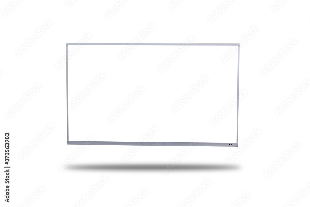 Isolaed of mockup plasma LED TV on white background.