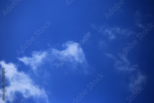 Blue sky with white clouds.