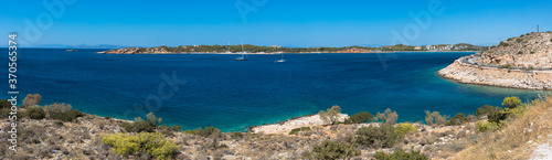 Принти на полотні View of the beautiful coastline of the Attica Peninsula south of Athens, Greece
