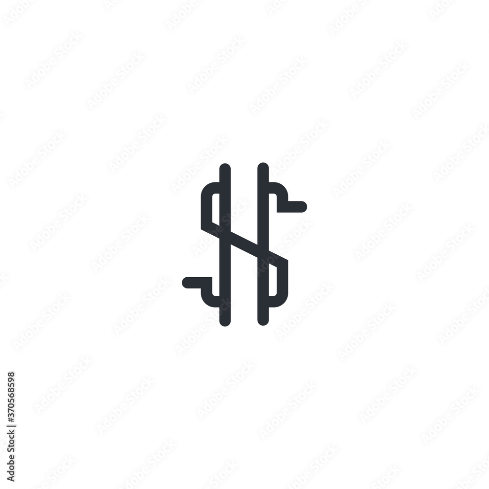 Modern trendy minimal monogram HS SH H S
Modern trendy minimal monogram HS SH H S