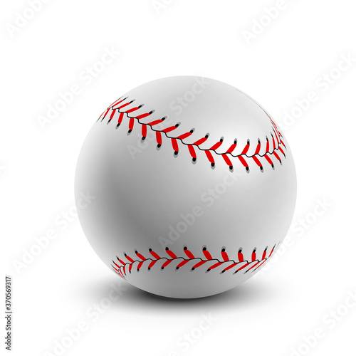Baseball ball on white background. Vector illustration