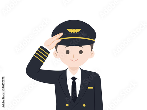機長 飛行士のイラスト