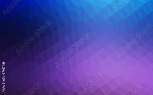 Dark Pink  Blue vector low poly texture.