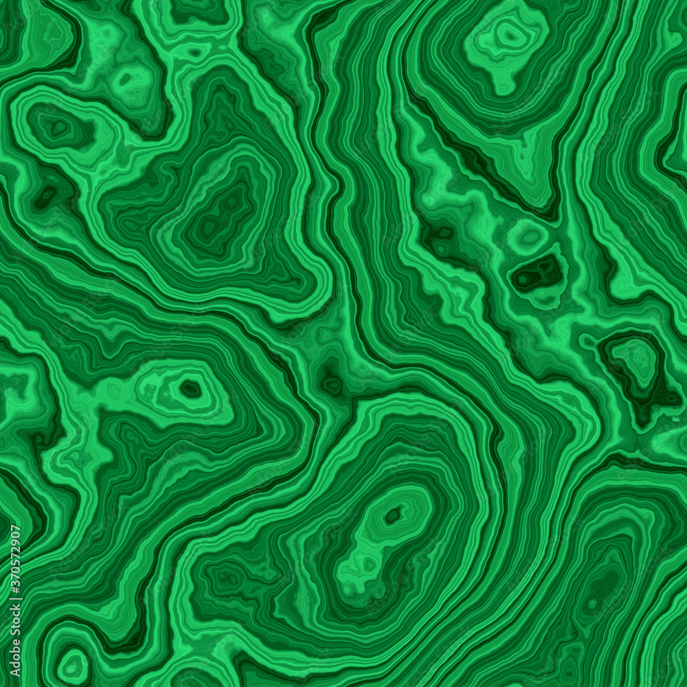Seamless texture malachite. Green stone background.
