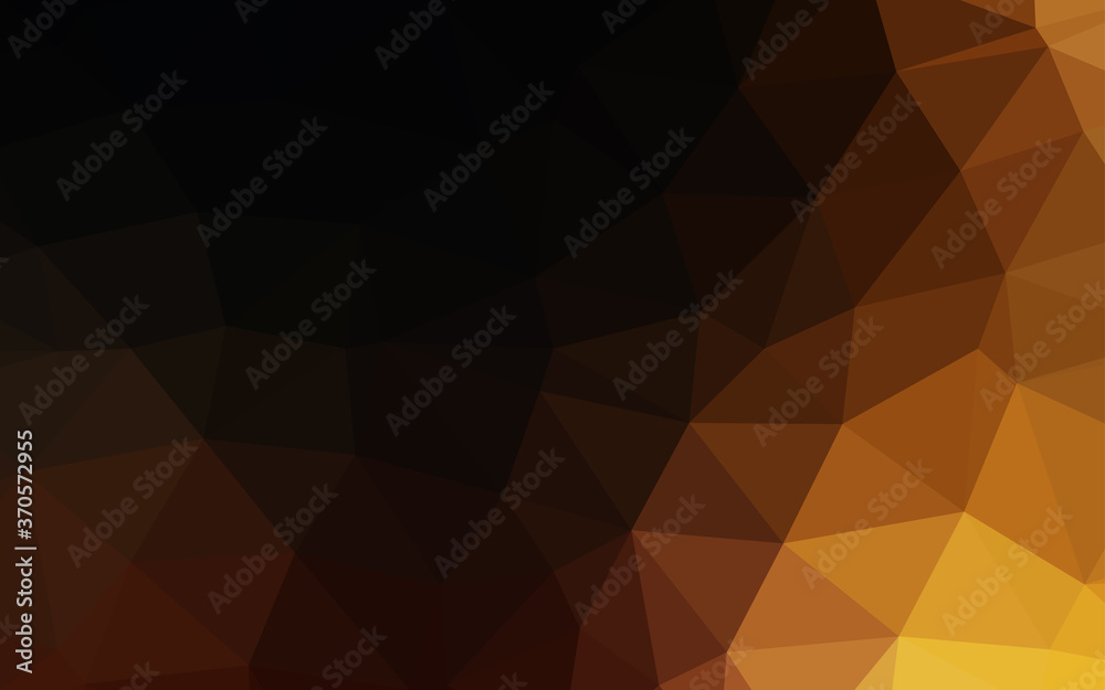 Dark Yellow, Orange vector polygon abstract backdrop. Dark Yellow, Orange vector polygon abstract backdrop.