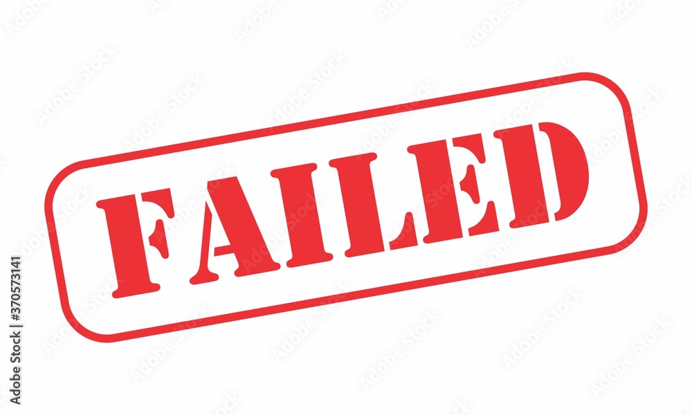 Red failed stamp isolated on white background Red failed stamp isolated on white background