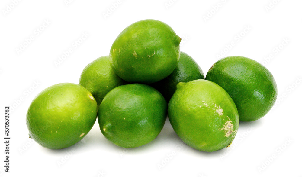 Citrus lime fruit isolated on white background cutout Citrus lime fruit isolated on white background cutout