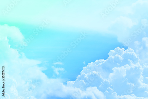 cloud and sky background with pastel colour © Natheepong