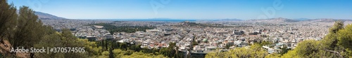 Panoramic view over the city of Athens, Greece