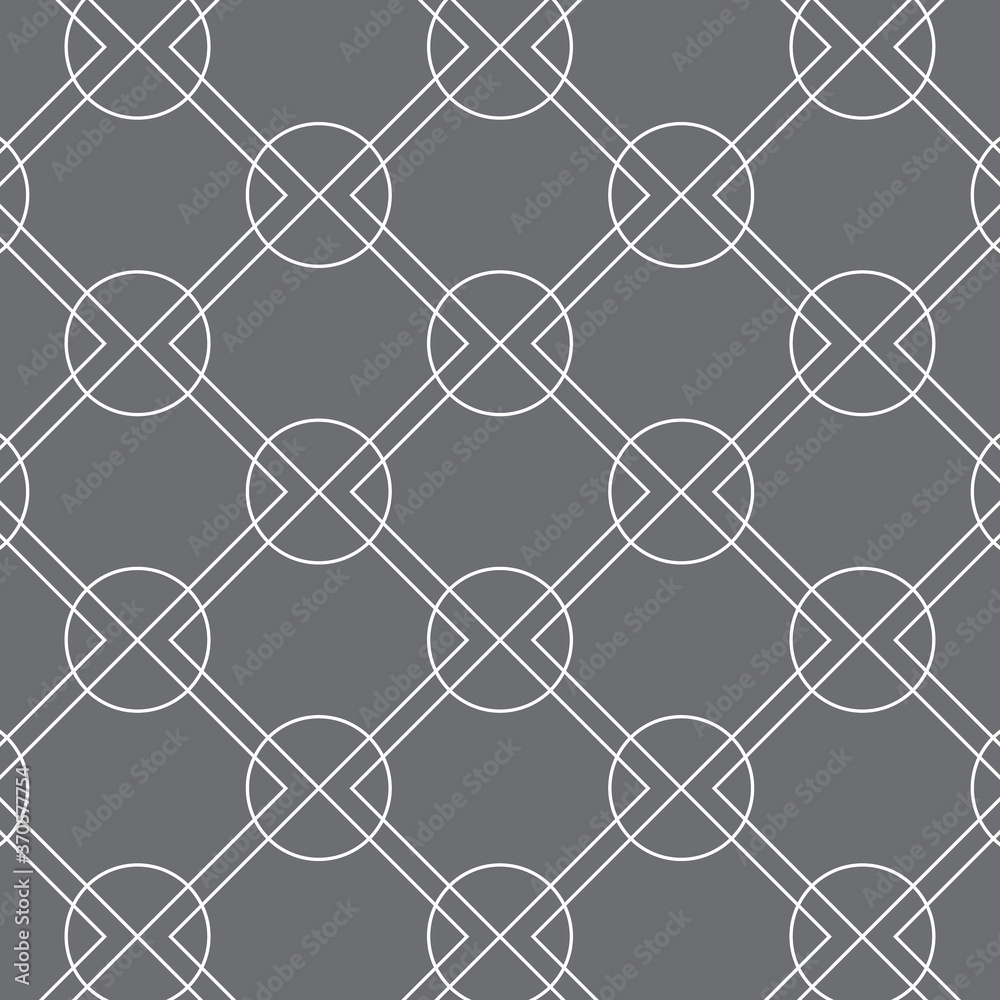 linear rounded diamond shape and circle, vector pattern.Pattern is clean for fabric, wallpaper, printing. Pattern is on swatches pattern.