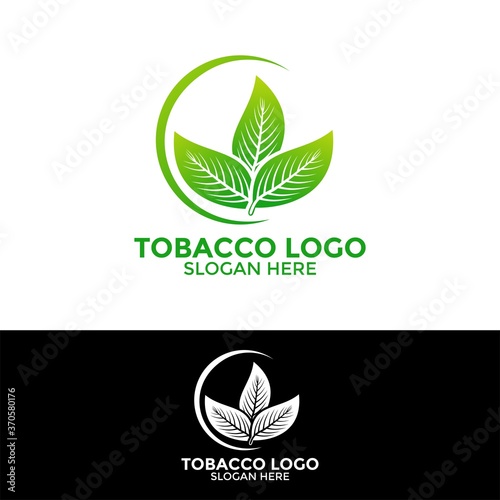 Tobacco leaf logo Icon,Vector logo for natural tobacco 
